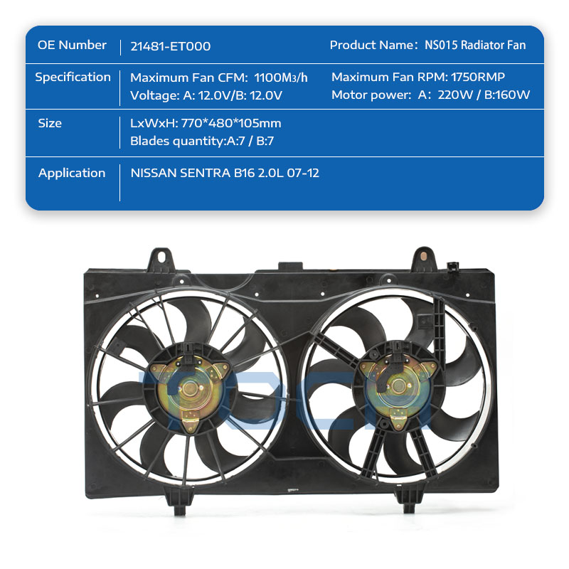 fast delivery car electric fan manufacturers for nissan-1