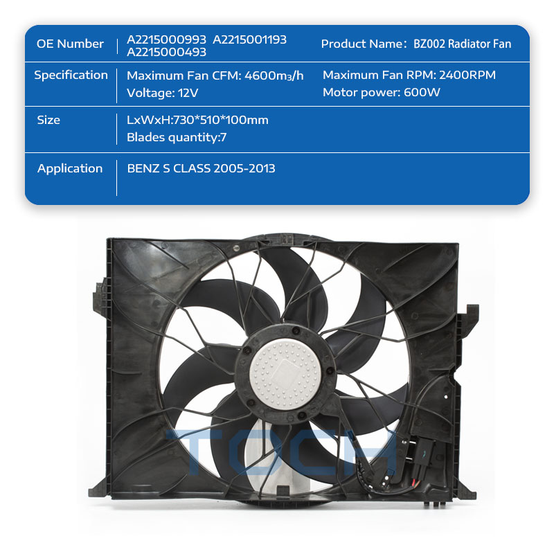 TOCH new radiator cooling fan factory for benz-1