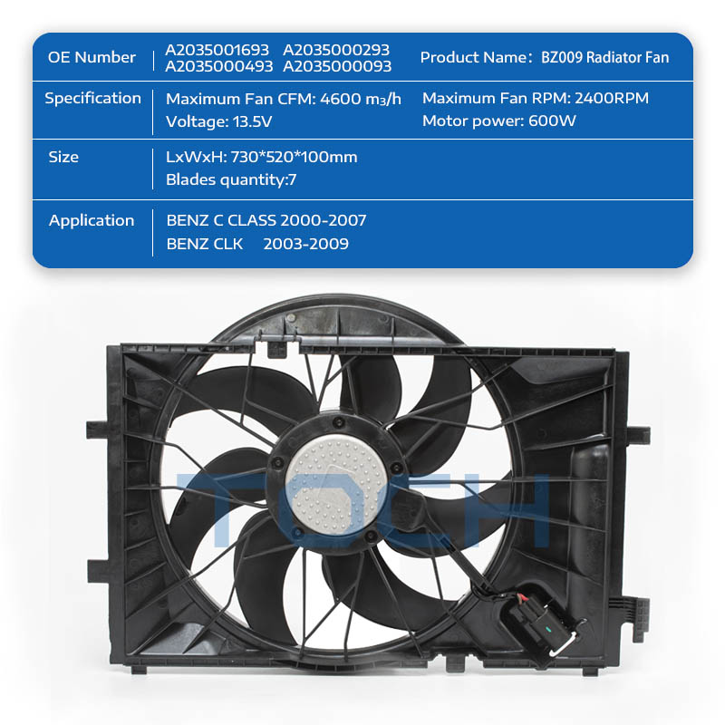TOCH latest brushless radiator cooling fan manufacturers for car-1