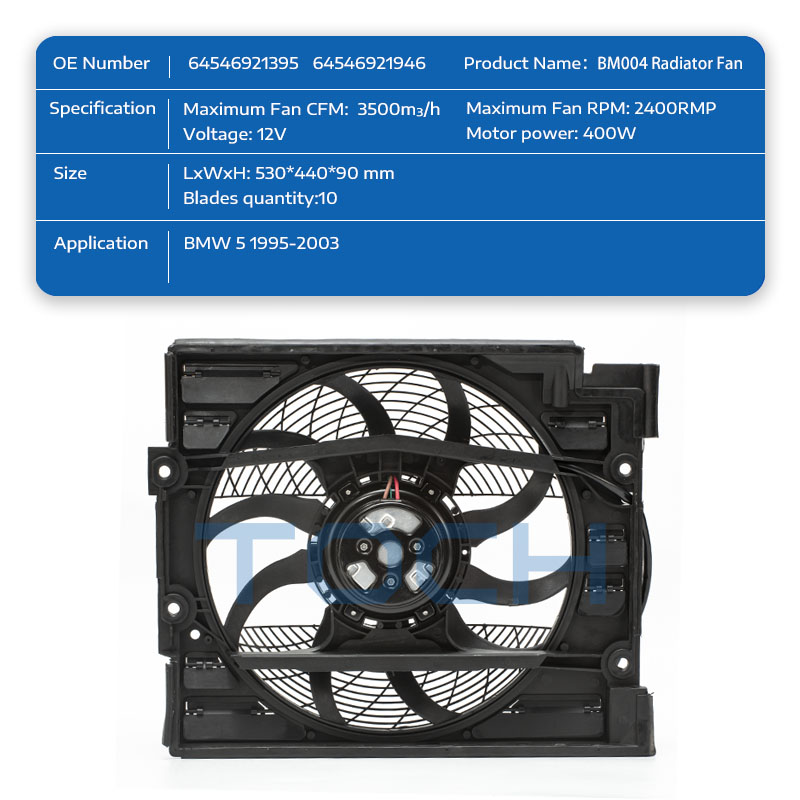 TOCH oem brushless radiator fan assembly company for car-1