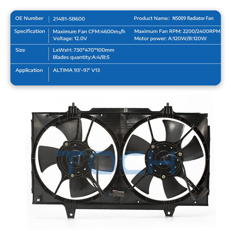 TOCH engine radiator fan company for nissan-1