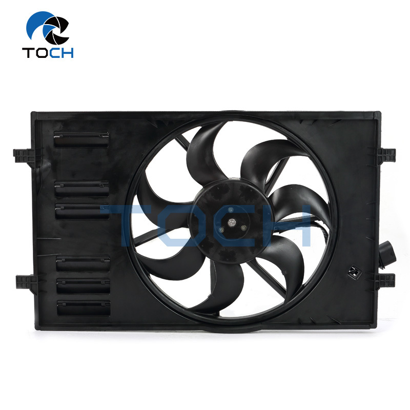 Low Power Auto Radiator Fan Assembly 5Q0121203CD 5Q0121203BB For VW Golf